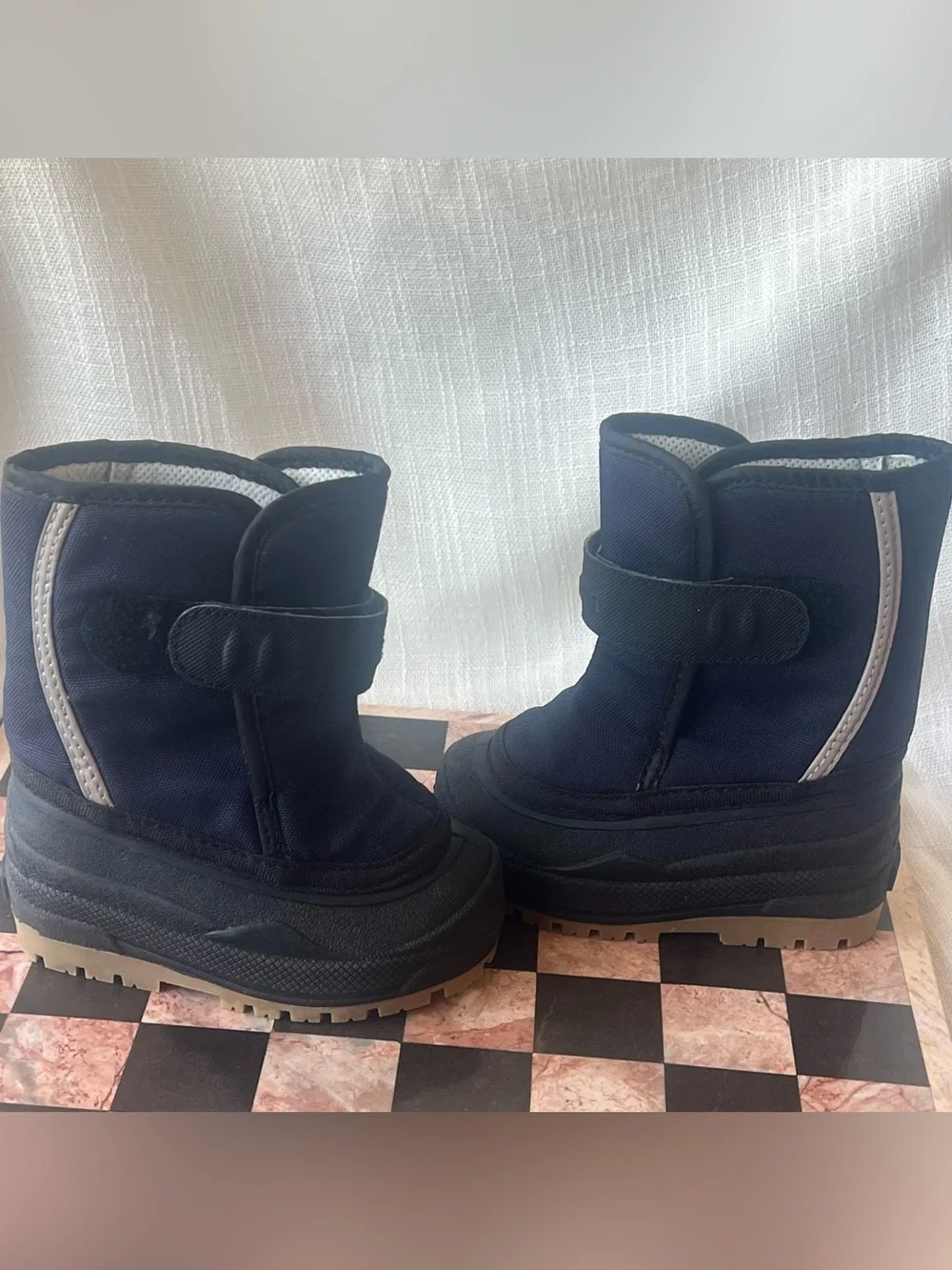 L.L. Bean Kids Navy and Black Waterproof Winter Boots